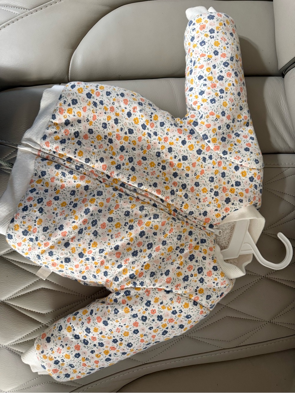 First Impressions (Reversible) Ivory Floral Print (Puffy) Baby Jacket